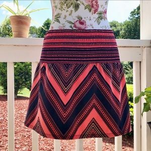Chevron Mini Skirt